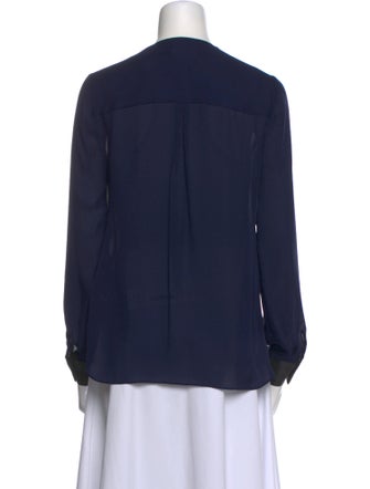 L'Agence Silk V-Neck Blouse