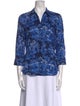 L'Agence Printed V-Neck Blouse