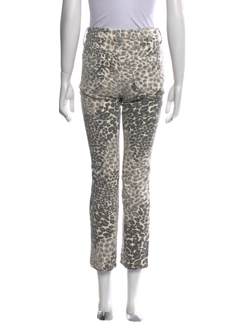 L'Agence Animal Print Straight Leg Pants