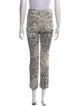 L'Agence Animal Print Straight Leg Pants
