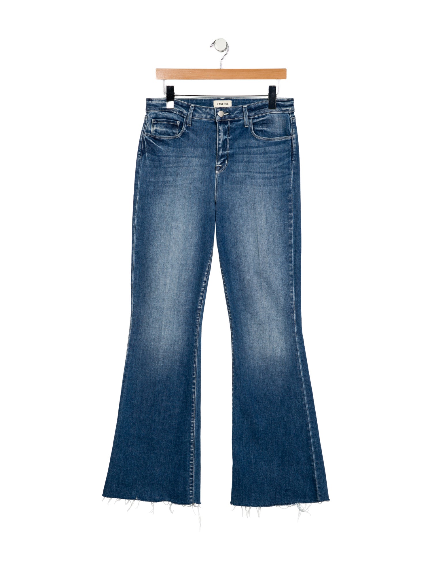 L'Agence Mid-Rise Wide Leg Jeans