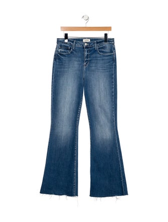 L'Agence Mid-Rise Wide Leg Jeans