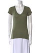 L'Agence V-Neck Short Sleeve T-Shirt