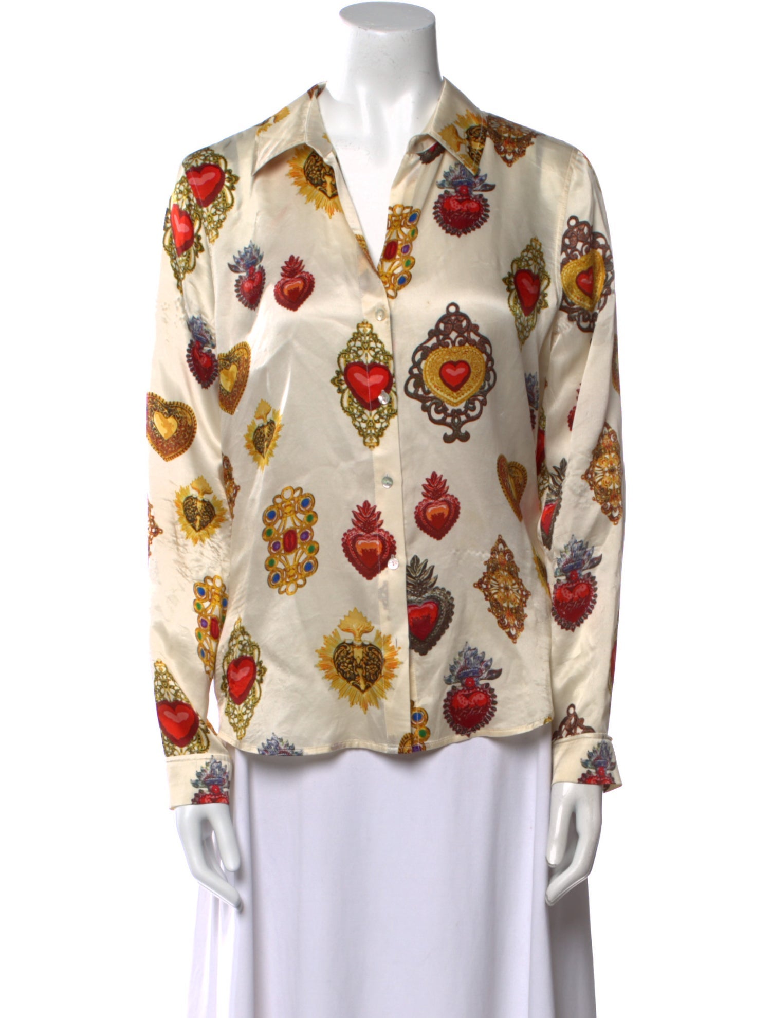 L'Agence Silk Printed Blouse