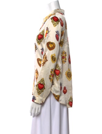 L'Agence Silk Printed Blouse