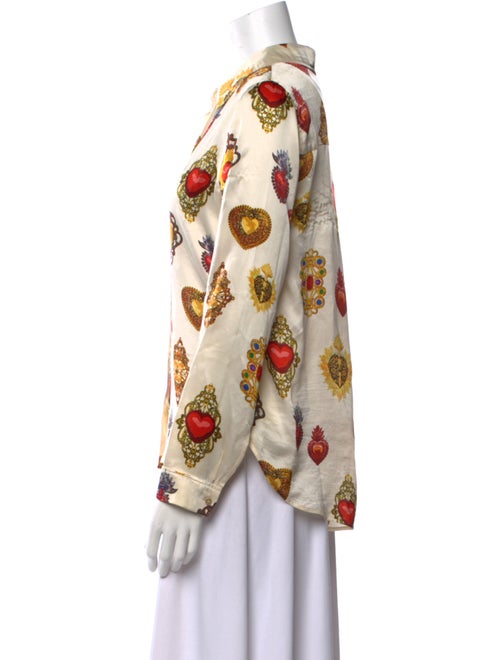 L'Agence Silk Printed Blouse