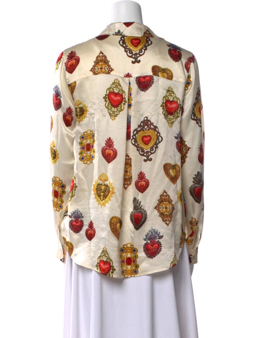 L'Agence Silk Printed Blouse