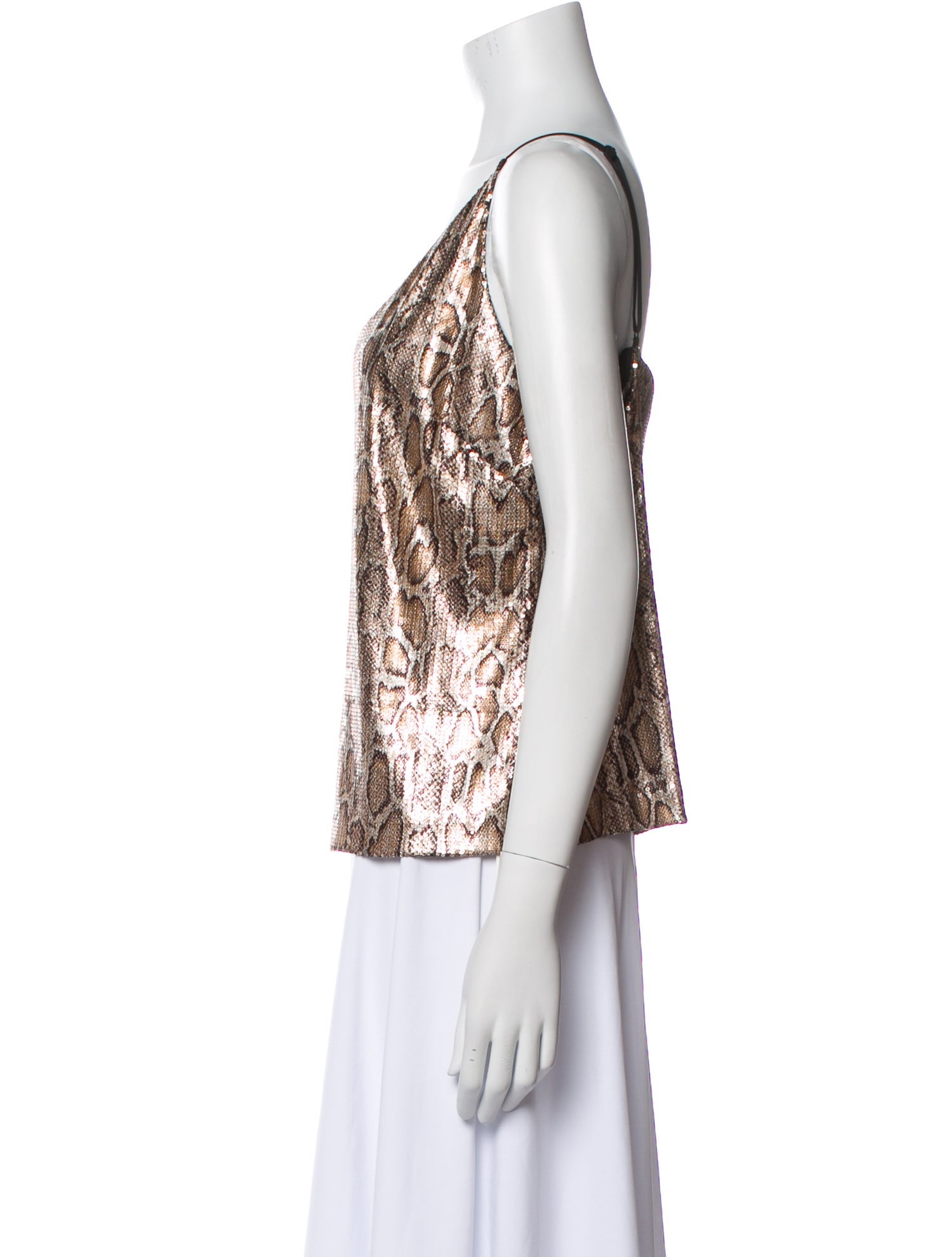 L'Agence Printed V-Neck Top