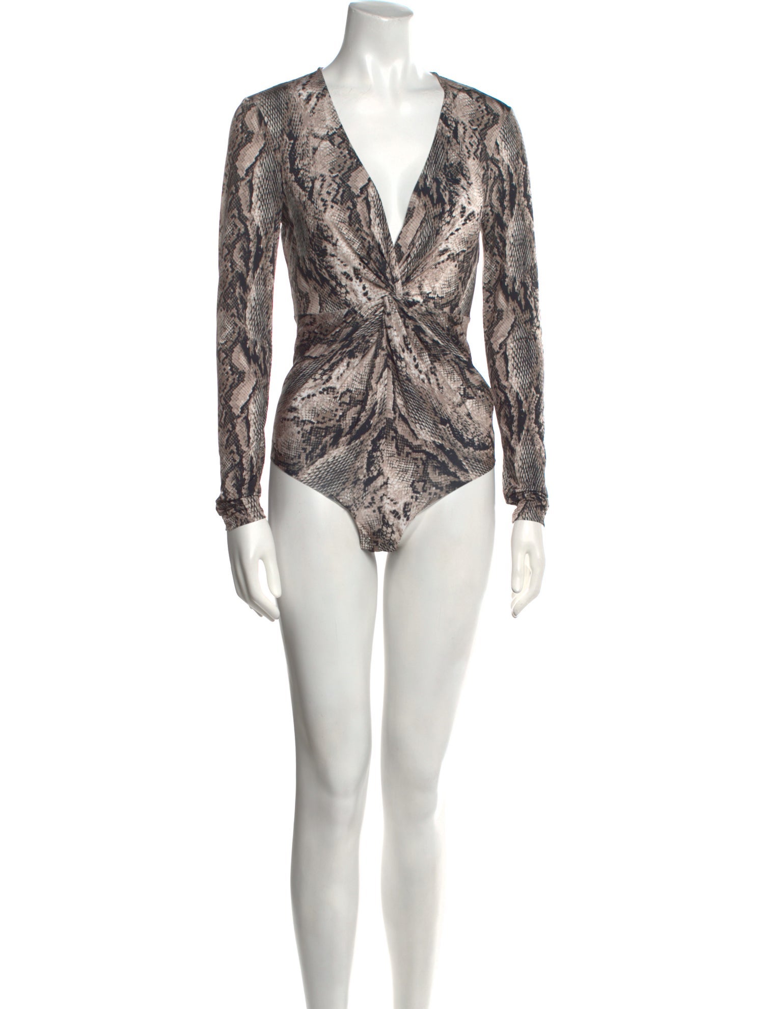 L'Agence Printed V-Neck Bodysuit w/ Tags