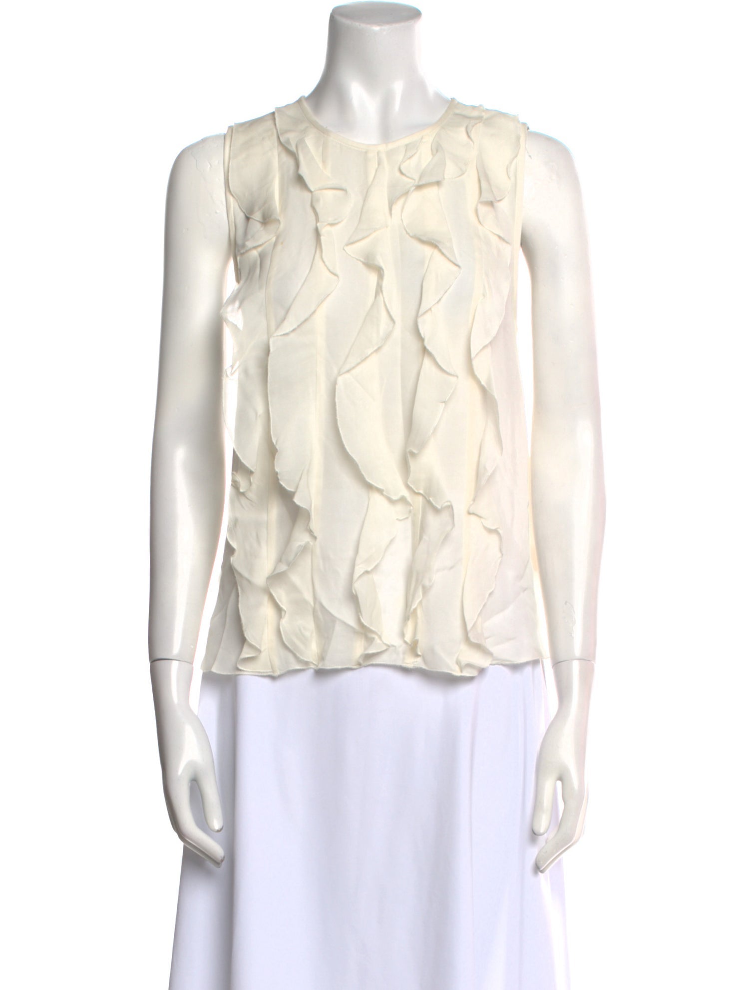 L'Agence Silk Crew Neck Blouse