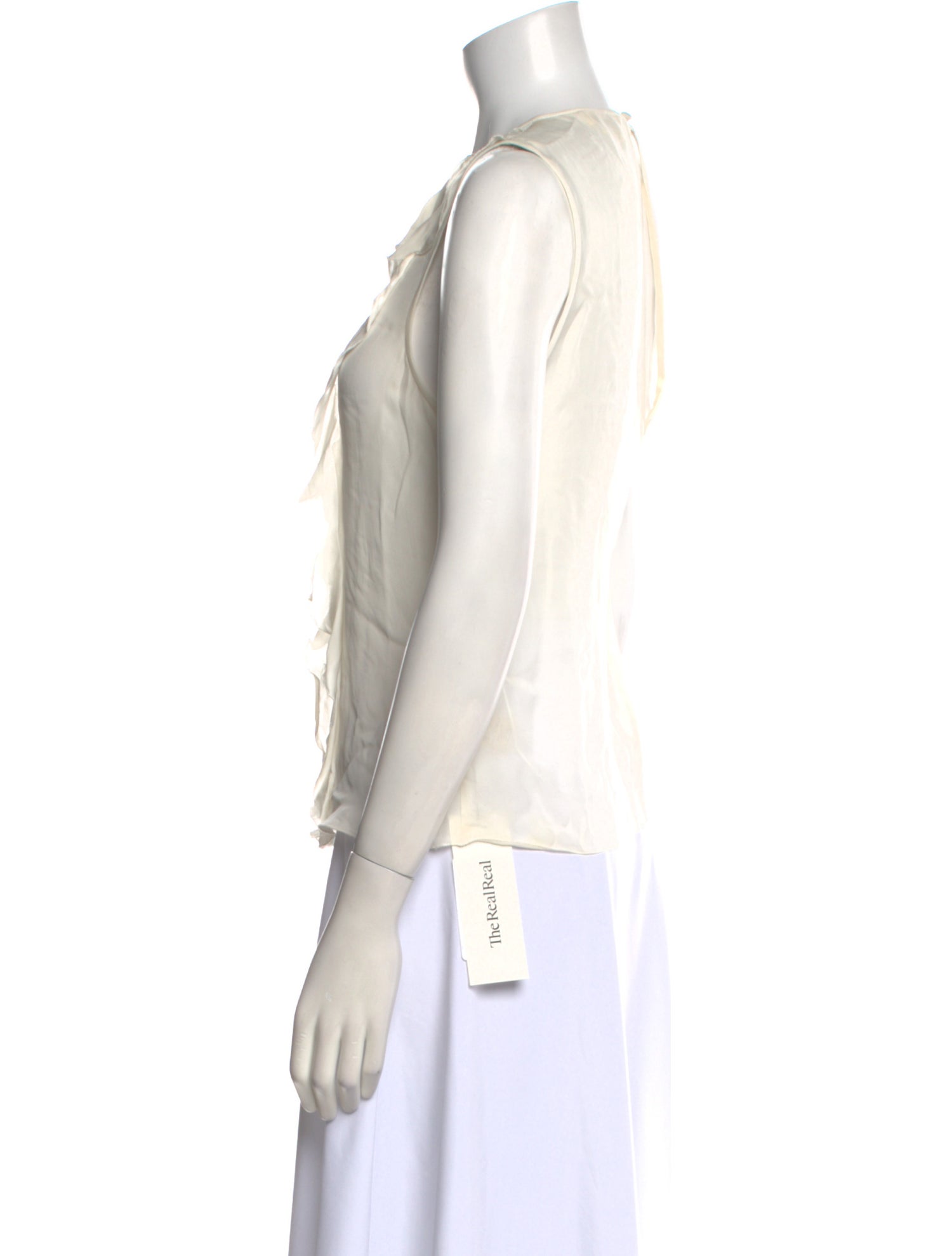 L'Agence Silk Crew Neck Blouse