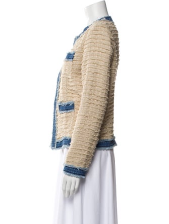 L'Agence Tweed Pattern Evening Jacket