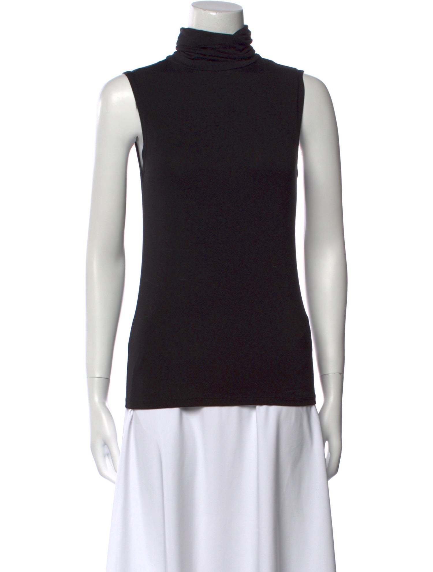 L'Agence Turtleneck Sleeveless Top