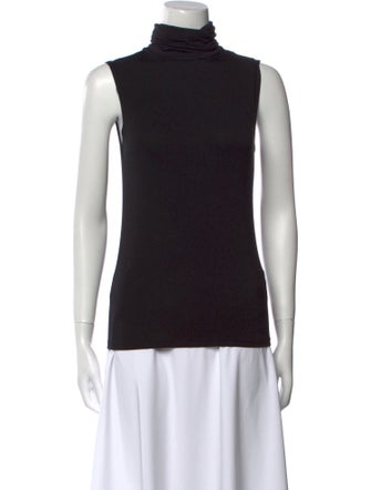 L'Agence Turtleneck Sleeveless Top