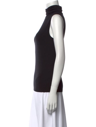 L'Agence Turtleneck Sleeveless Top