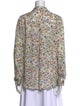 L'Agence Silk Printed Button-Up Top