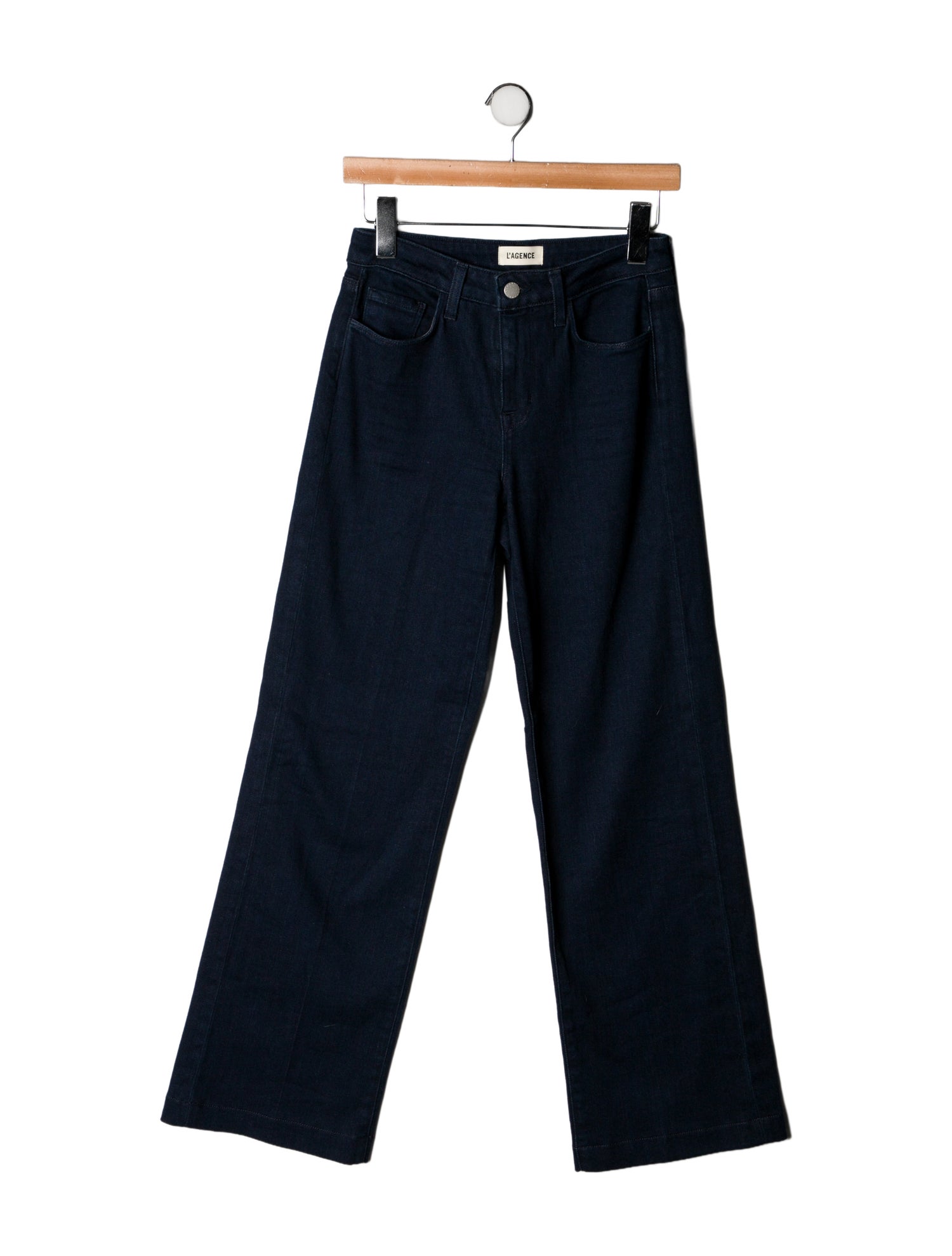 L'Agence Mid-Rise Wide Leg Jeans