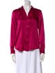 L'Agence Silk Long Sleeve Button-Up Top