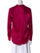 L'Agence Silk Long Sleeve Button-Up Top