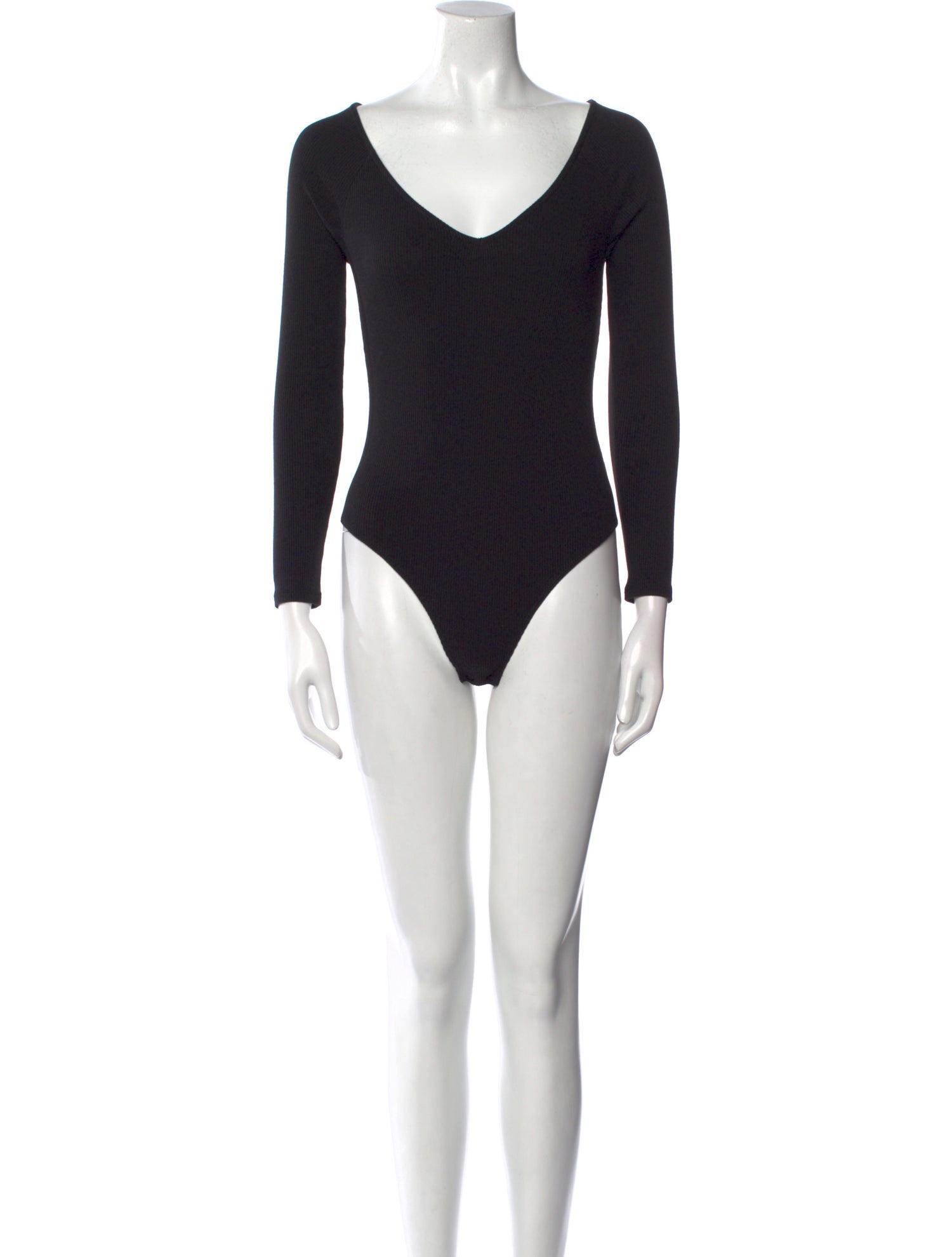 L'Agence V-Neck Long Sleeve Bodysuit