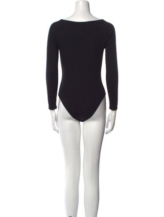 L'Agence V-Neck Long Sleeve Bodysuit