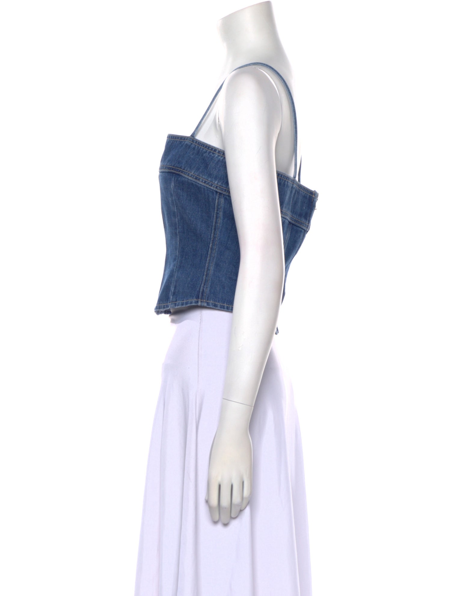 L'Agence Square Neckline Sleeveless Crop Top w/ Tags