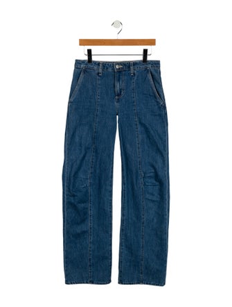 L'Agence Mid-Rise Wide Leg Jeans