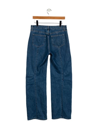 L'Agence Mid-Rise Wide Leg Jeans