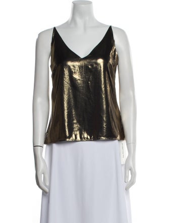 L'Agence V-Neck Sleeveless Top