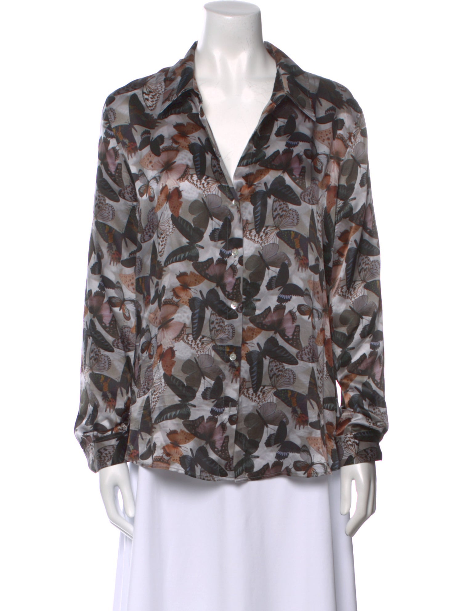 L'Agence Silk Printed Blouse