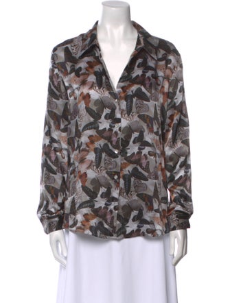 L'Agence Silk Printed Blouse