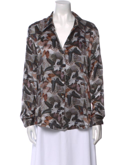 L'Agence Silk Printed Blouse