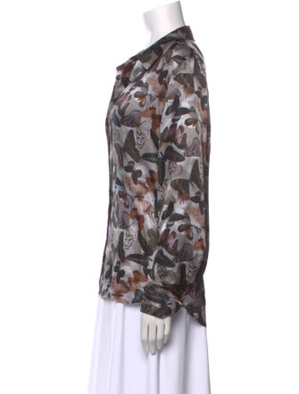 L'Agence Silk Printed Blouse