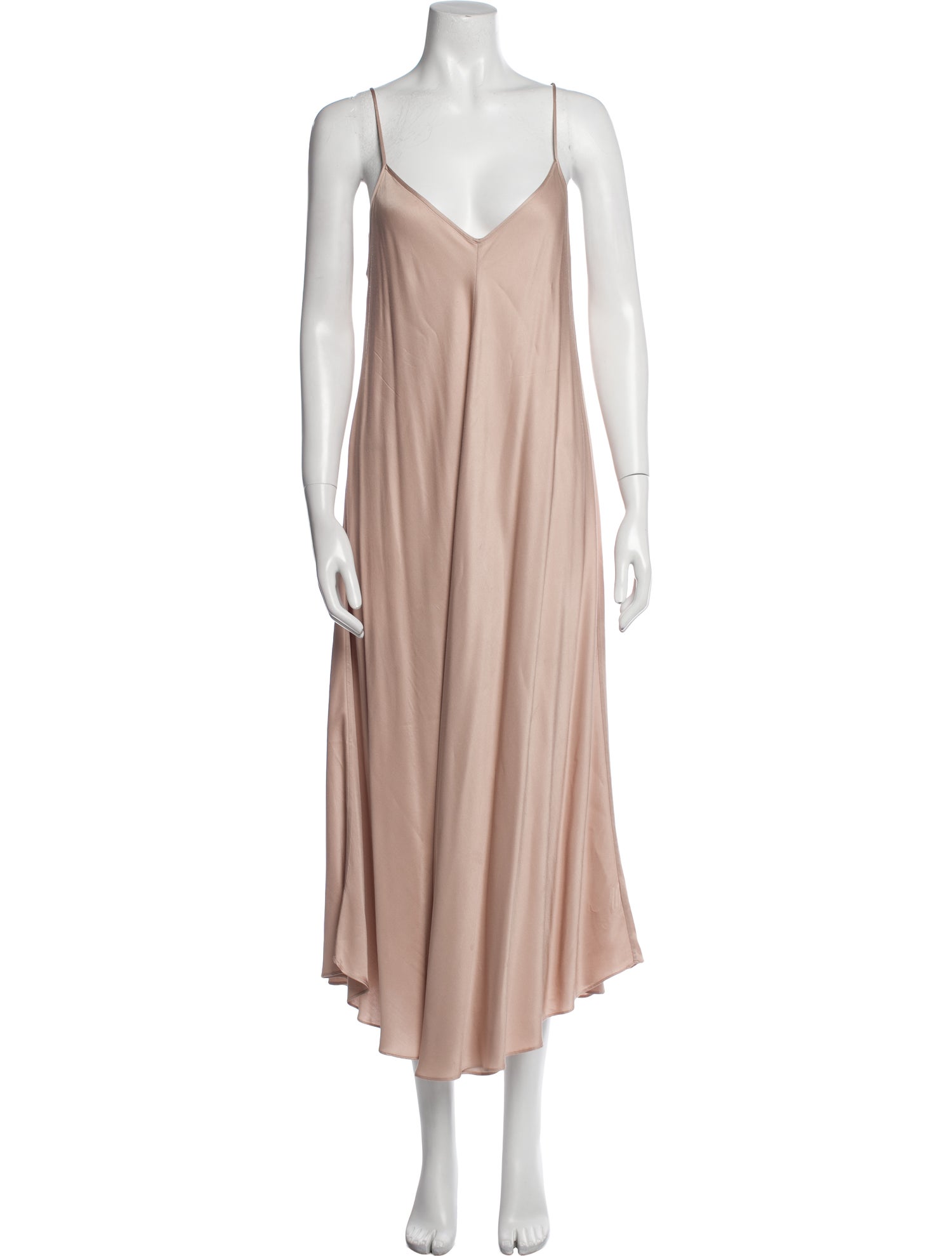 L'Agence V-Neck Midi Length Dress