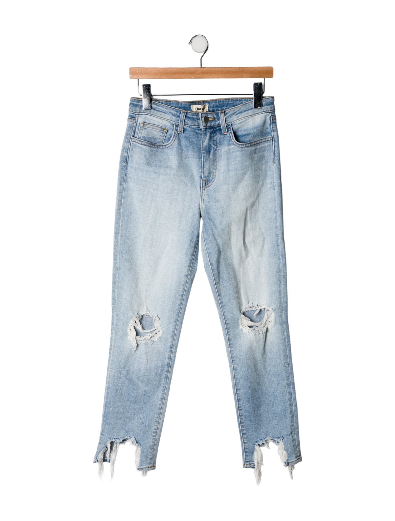 L'Agence Mid-Rise Straight Leg Jeans