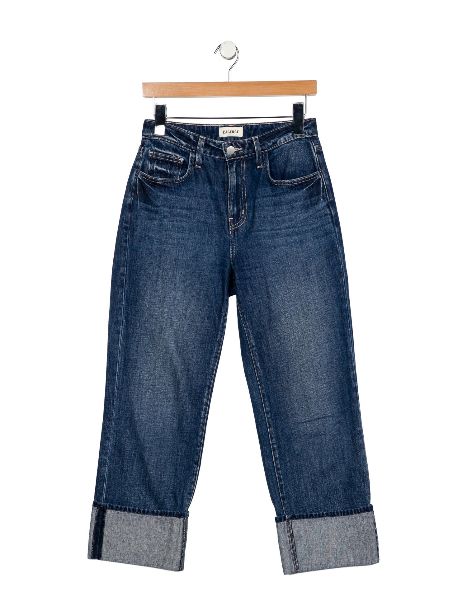 L'Agence Mid-Rise Straight Leg Jeans