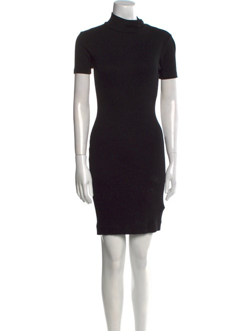 L'Agence Mock Neck Knee-Length Dress
