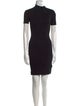 L'Agence Mock Neck Knee-Length Dress