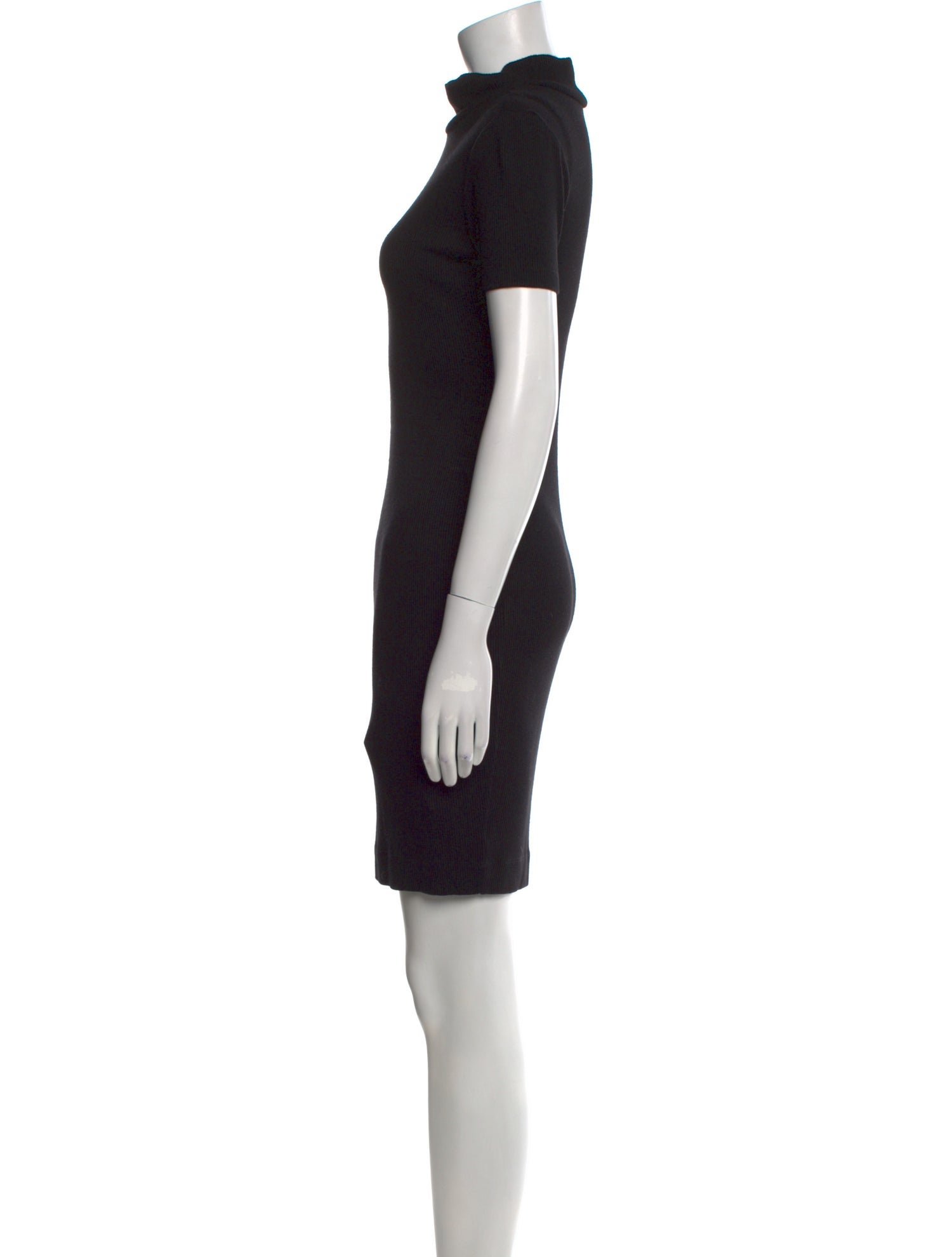 L'Agence Mock Neck Knee-Length Dress