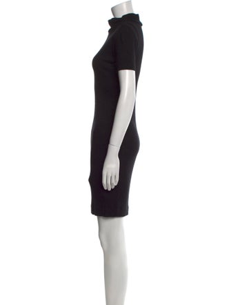 L'Agence Mock Neck Knee-Length Dress