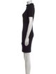 L'Agence Mock Neck Knee-Length Dress