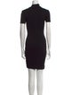 L'Agence Mock Neck Knee-Length Dress