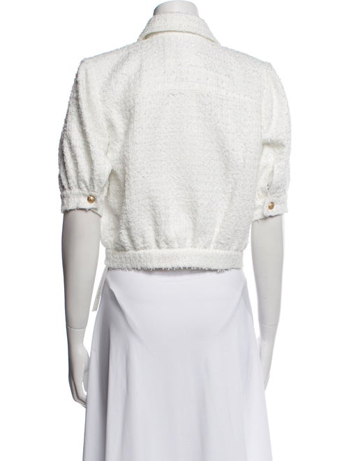 L'Agence Tweed Pattern Denim Jacket