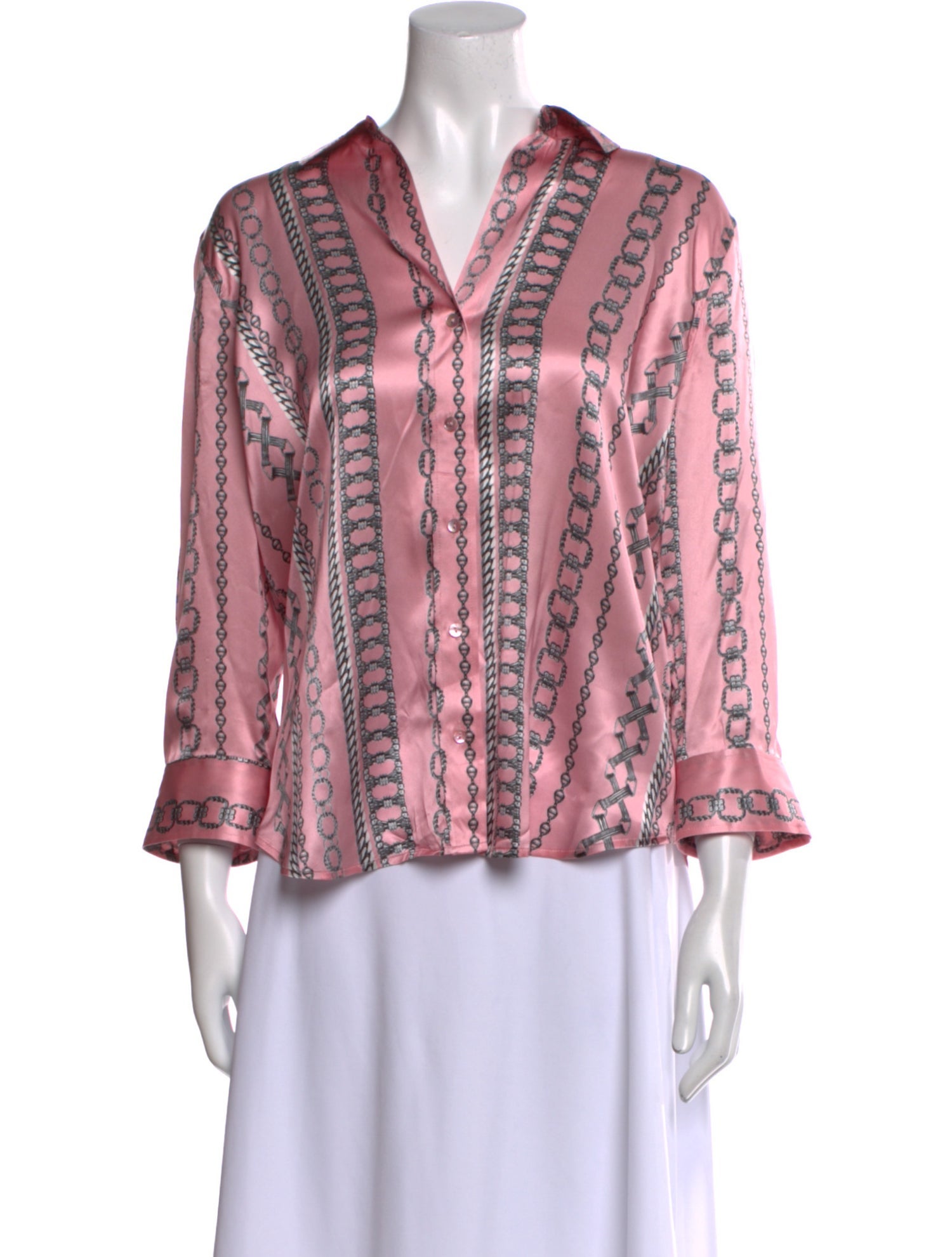L'Agence Silk Printed Blouse