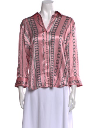 L'Agence Silk Printed Blouse
