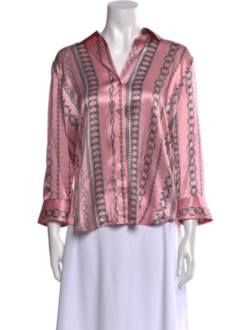 L'Agence Silk Printed Blouse