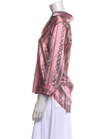 L'Agence Silk Printed Blouse