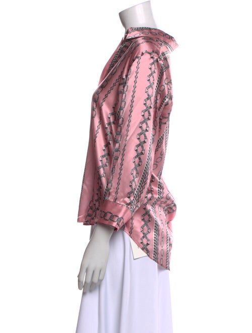 L'Agence Silk Printed Blouse