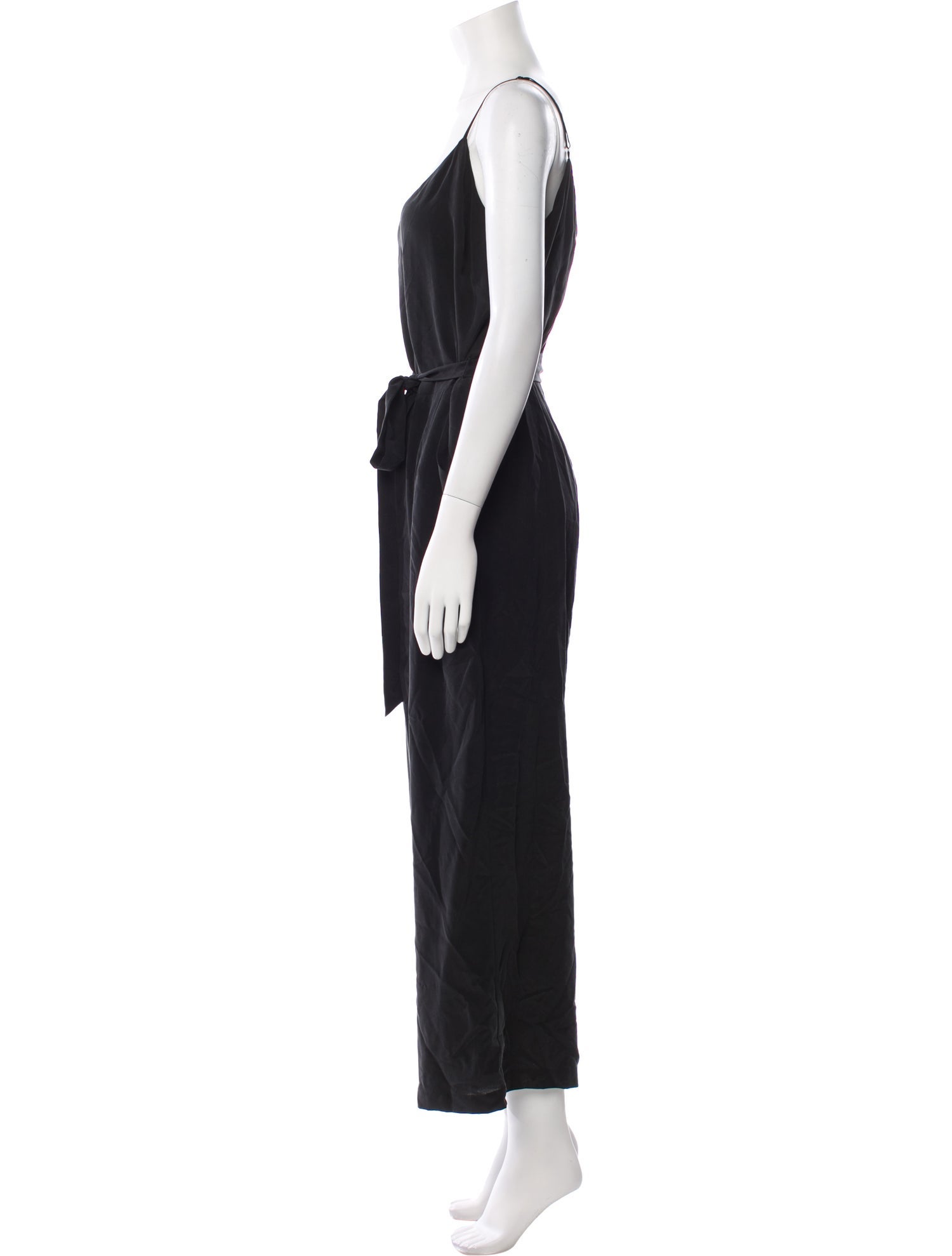 L'Agence Silk V-Neck Jumpsuit