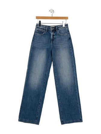 L'Agence Mid-Rise Wide Leg Jeans